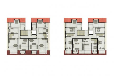 آپارتمان در  Oba ، امارات متحده عربی 1 خوابه ، 52 متر مربع.  شماره 67040 - 17