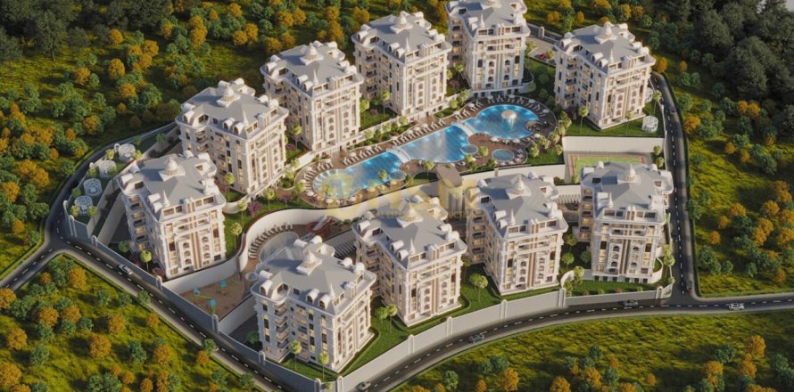 آپارتمان در  Alanya ، امارات متحده عربی 1 خوابه ، 46 متر مربع.  شماره 68338