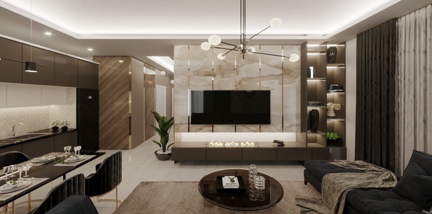 آپارتمان در در Oba Flora Garden II Oba ، امارات متحده عربی 2 خوابه ، 78 متر مربع.  شماره 71947