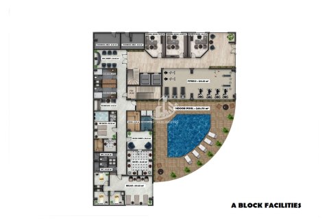 آپارتمان در  Konakli ، امارات متحده عربی 1 خوابه ، 60 متر مربع.  شماره 49797 - 28