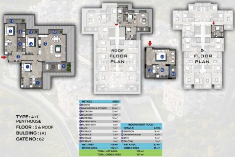 آپارتمان در  Oba ، امارات متحده عربی 1 خوابه ، 46 متر مربع.  شماره 67034 - 26