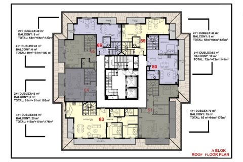 آپارتمان در  Mahmutlar ، امارات متحده عربی 1 خوابه ، 47 متر مربع.  شماره 67630 - 25