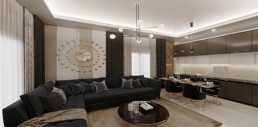 آپارتمان در در Oba Flora Garden II Oba ، امارات متحده عربی 2 خوابه ، 78 متر مربع.  شماره 71948