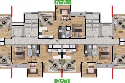 آپارتمان در  Mersin ، امارات متحده عربی 2 خوابه ، 75 متر مربع.  شماره 72058 - 24