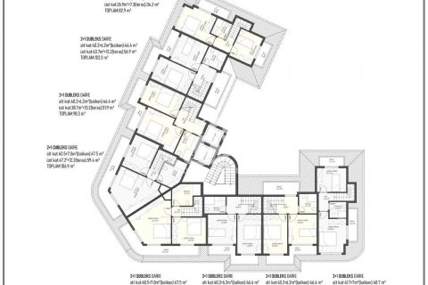 آپارتمان در  Oba ، امارات متحده عربی 1 خوابه ، 52 متر مربع.  شماره 70851 - 24