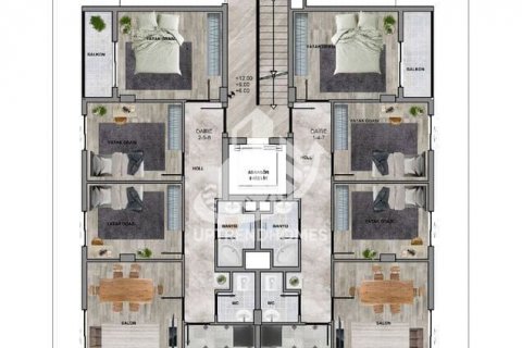آپارتمان در  Gazipasa ، امارات متحده عربی 3 خوابه ، 125 متر مربع.  شماره 67882 - 25