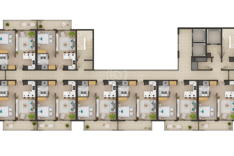 مجتمع مسکونی در  Mersin ، امارات متحده عربی 82 متر مربع.  شماره 70237 - 24