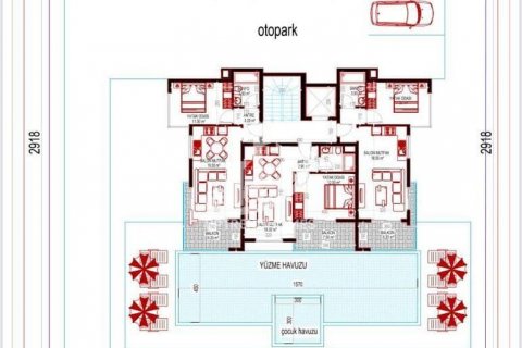 آپارتمان در  Kestel ، امارات متحده عربی 3 خوابه ، 115 متر مربع.  شماره 70856 - 12