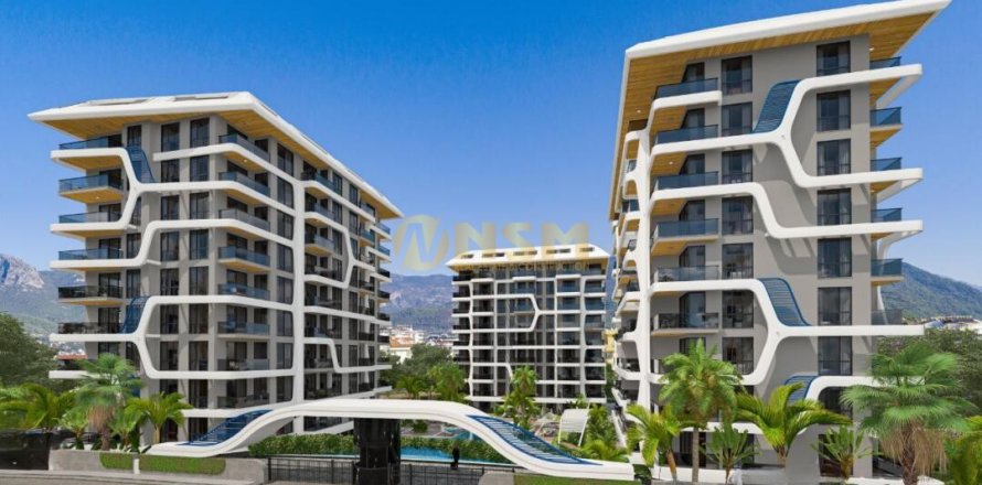 آپارتمان در  Alanya ، امارات متحده عربی 1 خوابه ، 58 متر مربع.  شماره 68281