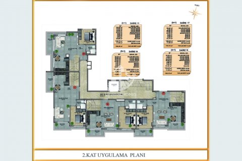 آپارتمان در  Alanya ، امارات متحده عربی 1 خوابه ، 47 متر مربع.  شماره 68360 - 23