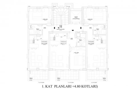 آپارتمان در  Avsallar ، امارات متحده عربی 1 خوابه ، 47 متر مربع.  شماره 69521 - 11