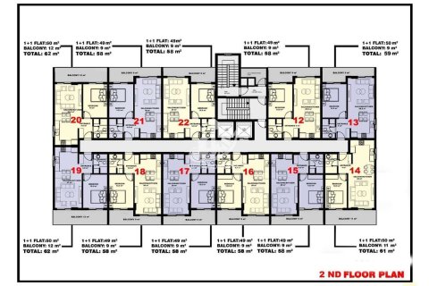 آپارتمان در  Mahmutlar ، امارات متحده عربی 1 خوابه ، 47 متر مربع.  شماره 67630 - 28