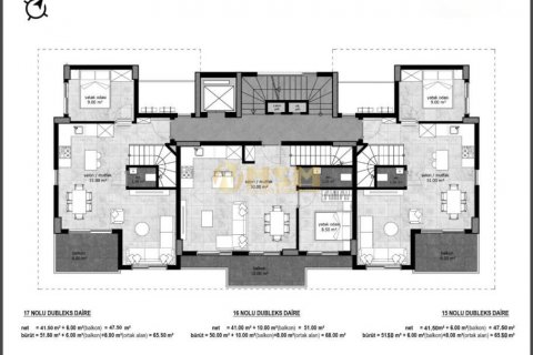 آپارتمان در  Alanya ، امارات متحده عربی 2 خوابه ، 49 متر مربع.  شماره 70406 - 2