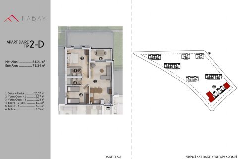 آپارتمان در  Bodrum ، امارات متحده عربی 2 خوابه ، 100 متر مربع.  شماره 68006 - 15