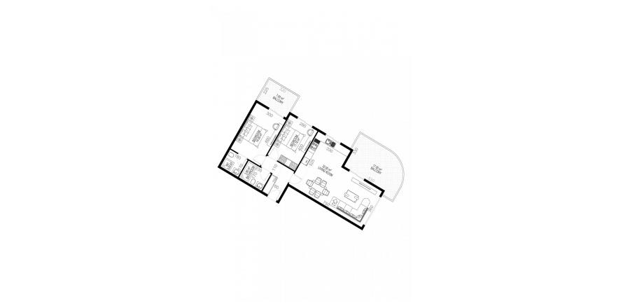 آپارتمان در در Yekta Sungate Residence Gazipasa ، امارات متحده عربی 2 خوابه ، 104 متر مربع.  شماره 73057
