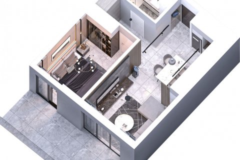 آپارتمان در  Alanya ، امارات متحده عربی 1 خوابه ، 50 متر مربع.  شماره 76326 - 15