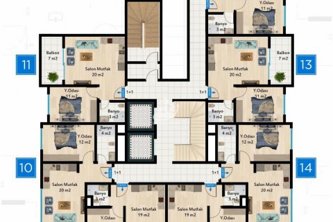 آپارتمان در  Mahmutlar ، امارات متحده عربی 1 خوابه ، 50 متر مربع.  شماره 73320 - 27