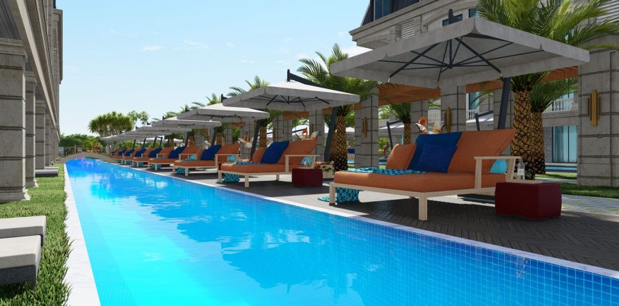 آپارتمان در در Exodus Palace Residence Alanya ، امارات متحده عربی 2 خوابه ، 126.2 متر مربع.  شماره 74822