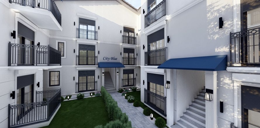 آپارتمان در در City Blue Fethiye ، امارات متحده عربی 2 خوابه ، 106 متر مربع.  شماره 76618