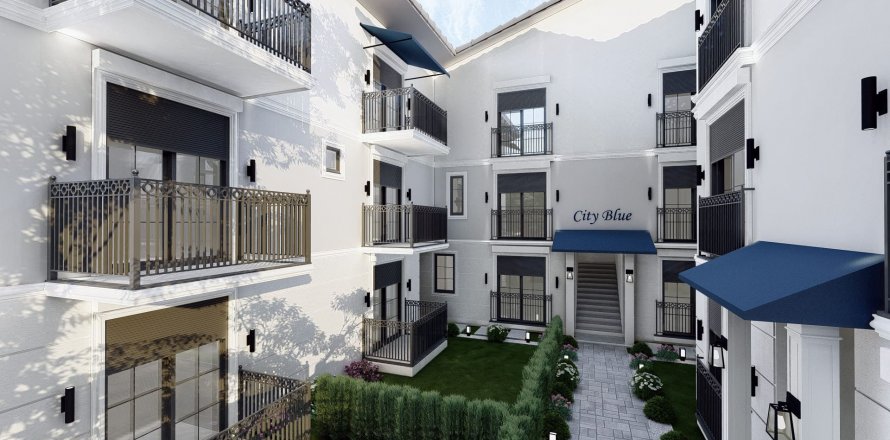 آپارتمان در در City Blue Fethiye ، امارات متحده عربی 2 خوابه ، 109 متر مربع.  شماره 76619