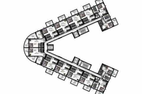 آپارتمان در  Gazipasa ، امارات متحده عربی 1 خوابه ، 60 متر مربع.  شماره 77692 - 8