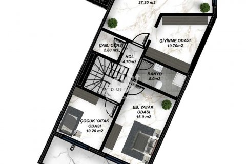 آپارتمان در  Gazipasa ، امارات متحده عربی 1 خوابه ، 60 متر مربع.  شماره 77692 - 27