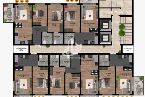 آپارتمان در  Kestel ، امارات متحده عربی 1 خوابه ، 52 متر مربع.  شماره 76958 - 27