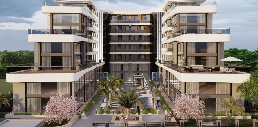 آپارتمان در Altintash، در Onyx Residence Antalya ، امارات متحده عربی 1 خوابه ، 42.86 متر مربع.  شماره 77575