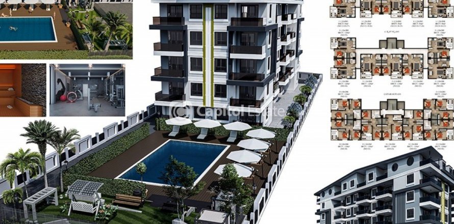 آپارتمان در  Antalya ، امارات متحده عربی 2 خوابه ، 120 متر مربع.  شماره 76529
