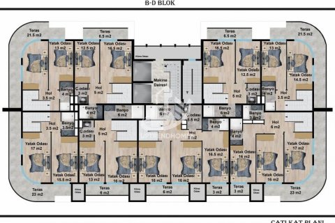 آپارتمان در  Oba ، امارات متحده عربی 1 خوابه ، 61 متر مربع.  شماره 77219 - 29