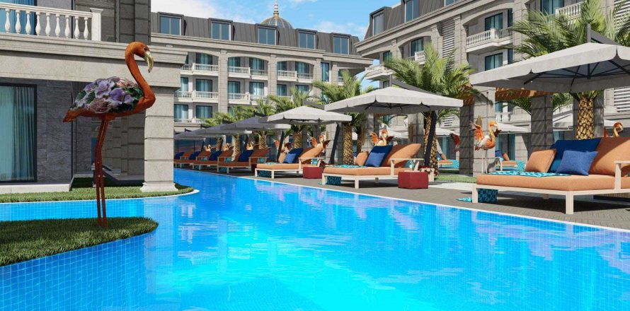 آپارتمان در در Exodus Palace Residence Alanya ، امارات متحده عربی 2 خوابه ، 123.8 متر مربع.  شماره 74828