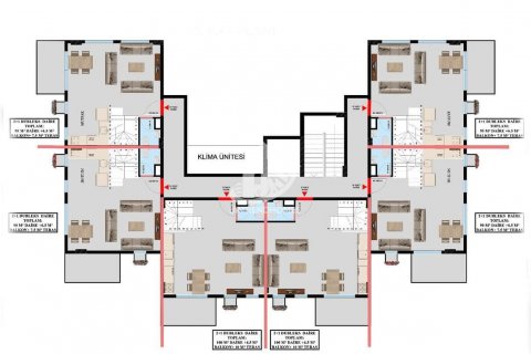 آپارتمان در  Oba ، امارات متحده عربی 1 خوابه ، 50 متر مربع.  شماره 73321 - 24