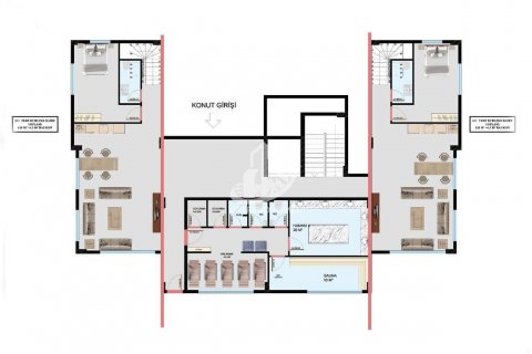 آپارتمان در  Oba ، امارات متحده عربی 1 خوابه ، 50 متر مربع.  شماره 73321 - 21