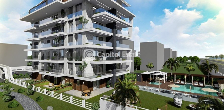 آپارتمان در  Antalya ، امارات متحده عربی 1 خوابه ، 100 متر مربع.  شماره 74357