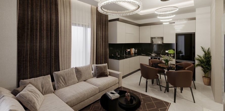آپارتمان در  Alanya ، امارات متحده عربی 1 خوابه ، 45 متر مربع.  شماره 76587