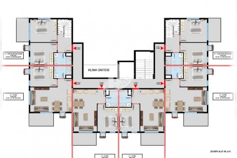 آپارتمان در  Oba ، امارات متحده عربی 1 خوابه ، 50 متر مربع.  شماره 73321 - 22