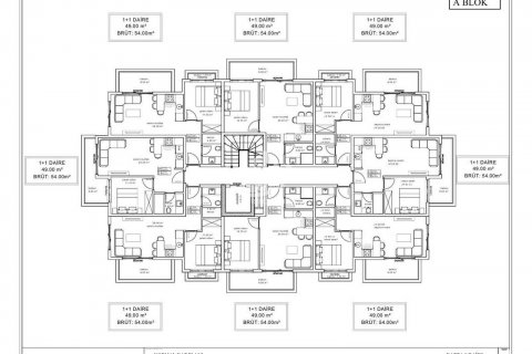آپارتمان در Kargicak،  Alanya ، امارات متحده عربی 1 خوابه ، 54 متر مربع.  شماره 72864 - 30