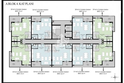 آپارتمان در Kargicak،  Alanya ، امارات متحده عربی 1 خوابه ، 66 متر مربع.  شماره 75121 - 19