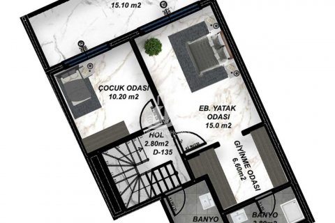 آپارتمان در  Gazipasa ، امارات متحده عربی 1 خوابه ، 60 متر مربع.  شماره 77692 - 18