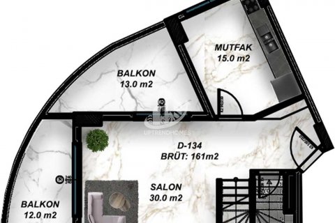 آپارتمان در  Gazipasa ، امارات متحده عربی 1 خوابه ، 60 متر مربع.  شماره 77692 - 20