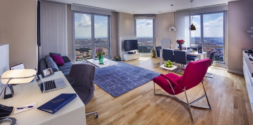 آپارتمان در در Anthill Residence Istanbul ، امارات متحده عربی 1 خوابه ، 86 متر مربع.  شماره 76118