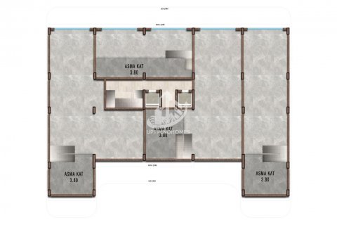 آپارتمان در  Gazipasa ، امارات متحده عربی 1 خوابه ، 59 متر مربع.  شماره 73115 - 20