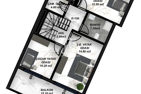 آپارتمان در  Gazipasa ، امارات متحده عربی 1 خوابه ، 60 متر مربع.  شماره 77692 - 29