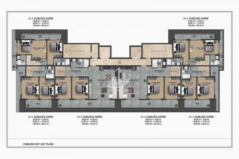 آپارتمان در Demirtas،  Alanya ، امارات متحده عربی 1 خوابه ، 46 متر مربع.  شماره 72863 - 19