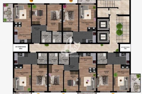آپارتمان در  Kestel ، امارات متحده عربی 1 خوابه ، 52 متر مربع.  شماره 76958 - 26