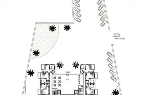 آپارتمان در  Gazipasa ، امارات متحده عربی 1 خوابه ، 43 متر مربع.  شماره 77693 - 17