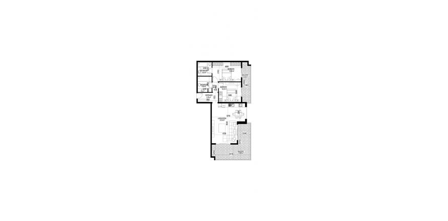 آپارتمان در در یکتا کینگدام پرمیوم Mahmutlar ، امارات متحده عربی 2 خوابه ، 135.2 متر مربع.  شماره 72765