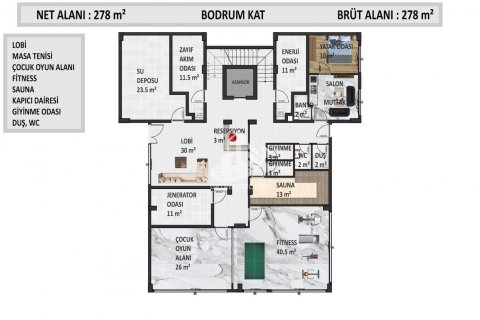 آپارتمان در  Oba ، امارات متحده عربی 1 خوابه ، 52 متر مربع.  شماره 73620 - 27