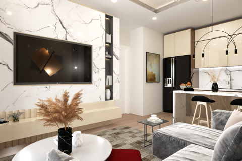 آپارتمان در  Mahmutlar ، امارات متحده عربی 1 خوابه ، 64 متر مربع.  شماره 77397 - 4