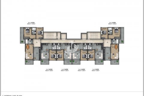 آپارتمان در Demirtas،  Alanya ، امارات متحده عربی 1 خوابه ، 46 متر مربع.  شماره 72863 - 16